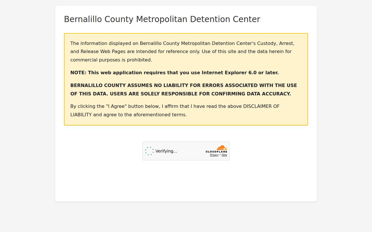 New Mexico arrest record county custody list example