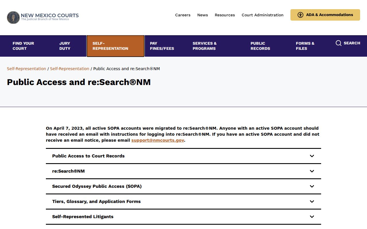 New Mexico criminal court record access tiers